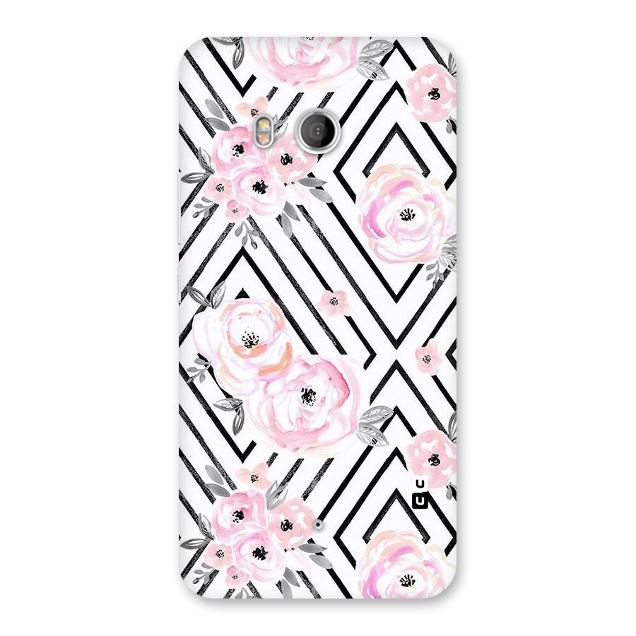 Light Pastel Flowers Design Back Case for HTC U11