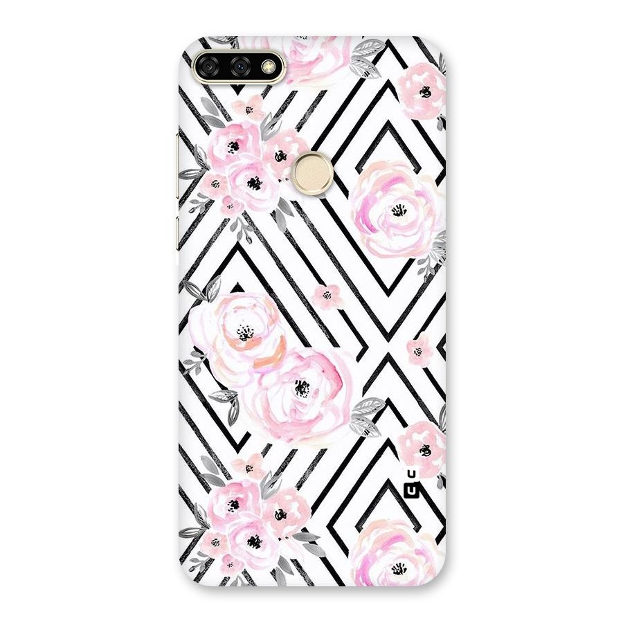 Light Pastel Flowers Design Back Case for Honor 7A