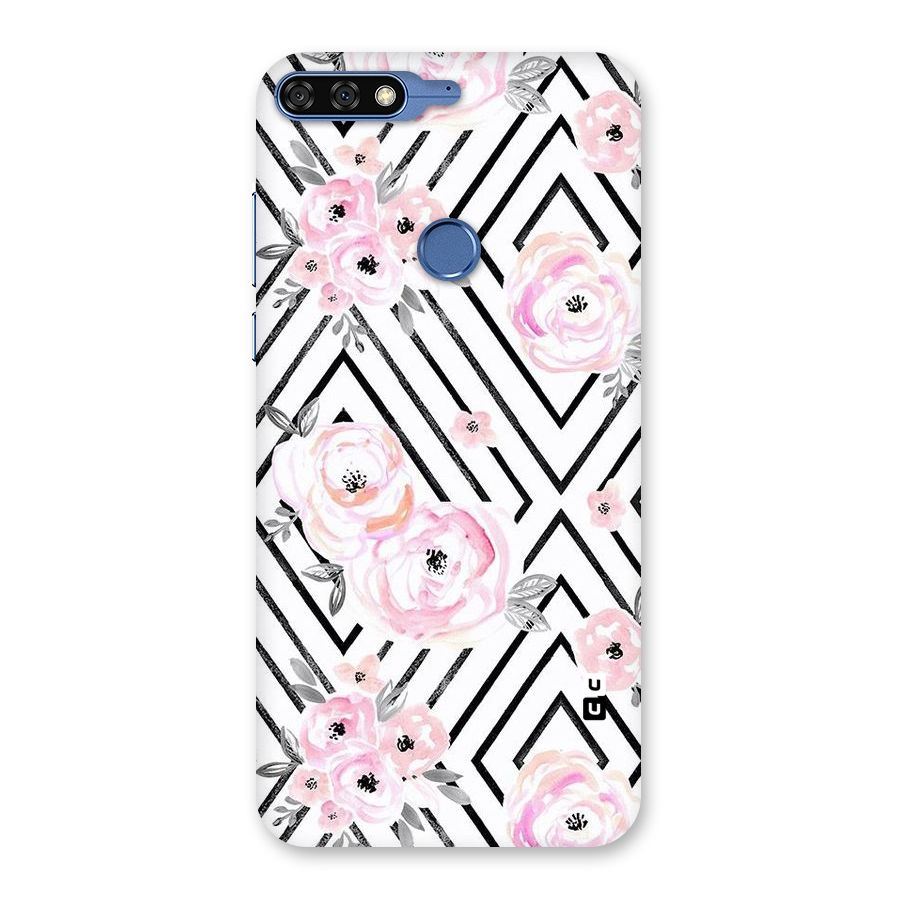 Light Pastel Flowers Design Back Case for Honor 7C