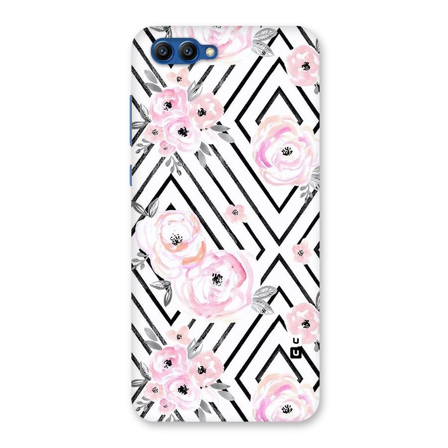 Light Pastel Flowers Design Back Case for Honor View 10