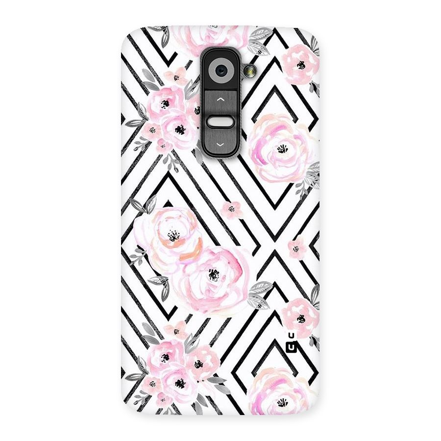 Light Pastel Flowers Design Back Case for LG G2