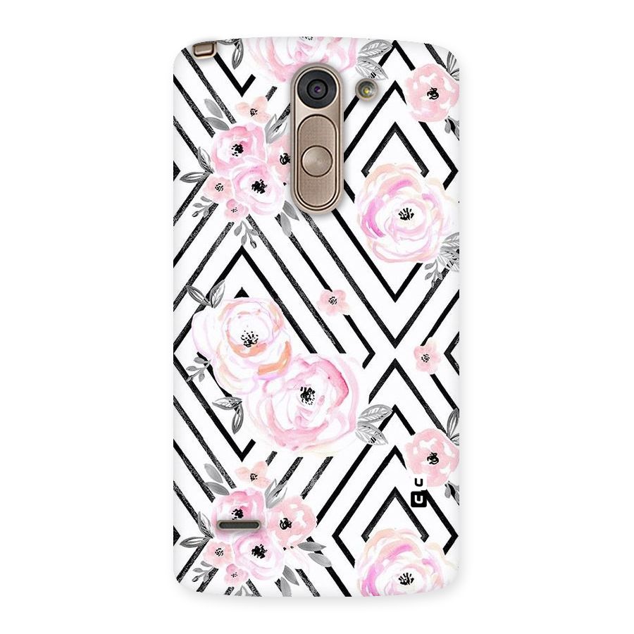 Light Pastel Flowers Design Back Case for LG G3 Stylus