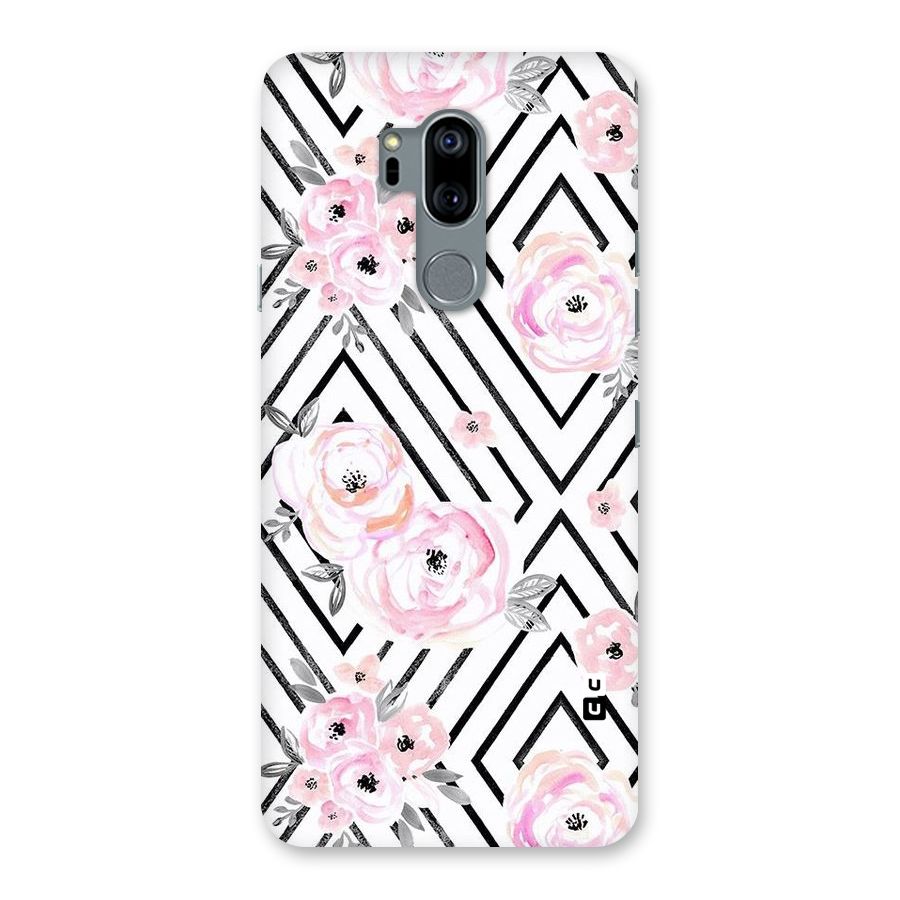 Light Pastel Flowers Design Back Case for LG G7