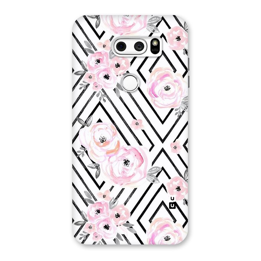 Light Pastel Flowers Design Back Case for LG V30