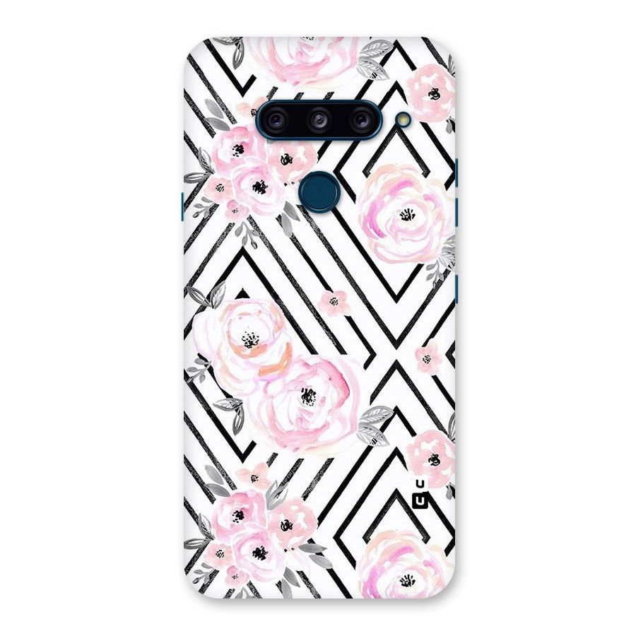 Light Pastel Flowers Design Back Case for LG  V40 ThinQ