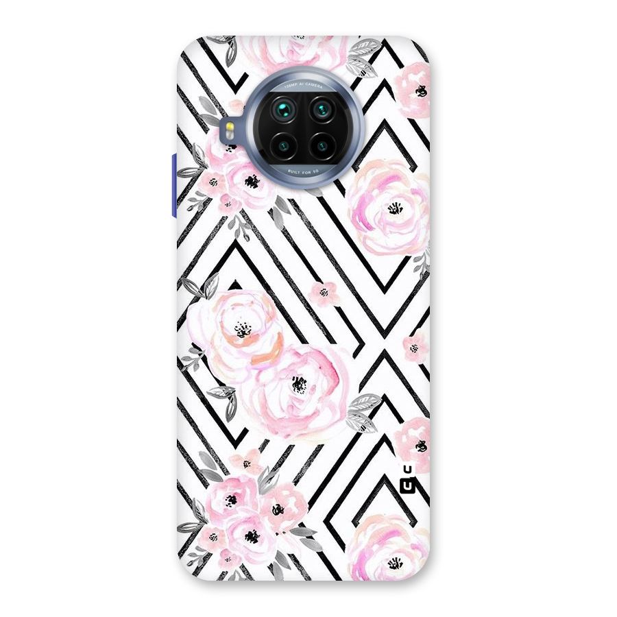 Light Pastel Flowers Design Back Case for Mi 10i