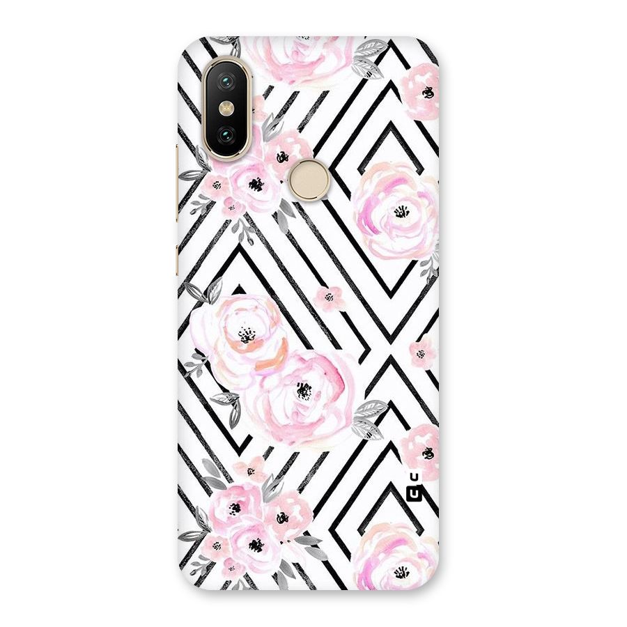 Light Pastel Flowers Design Back Case for Mi A2