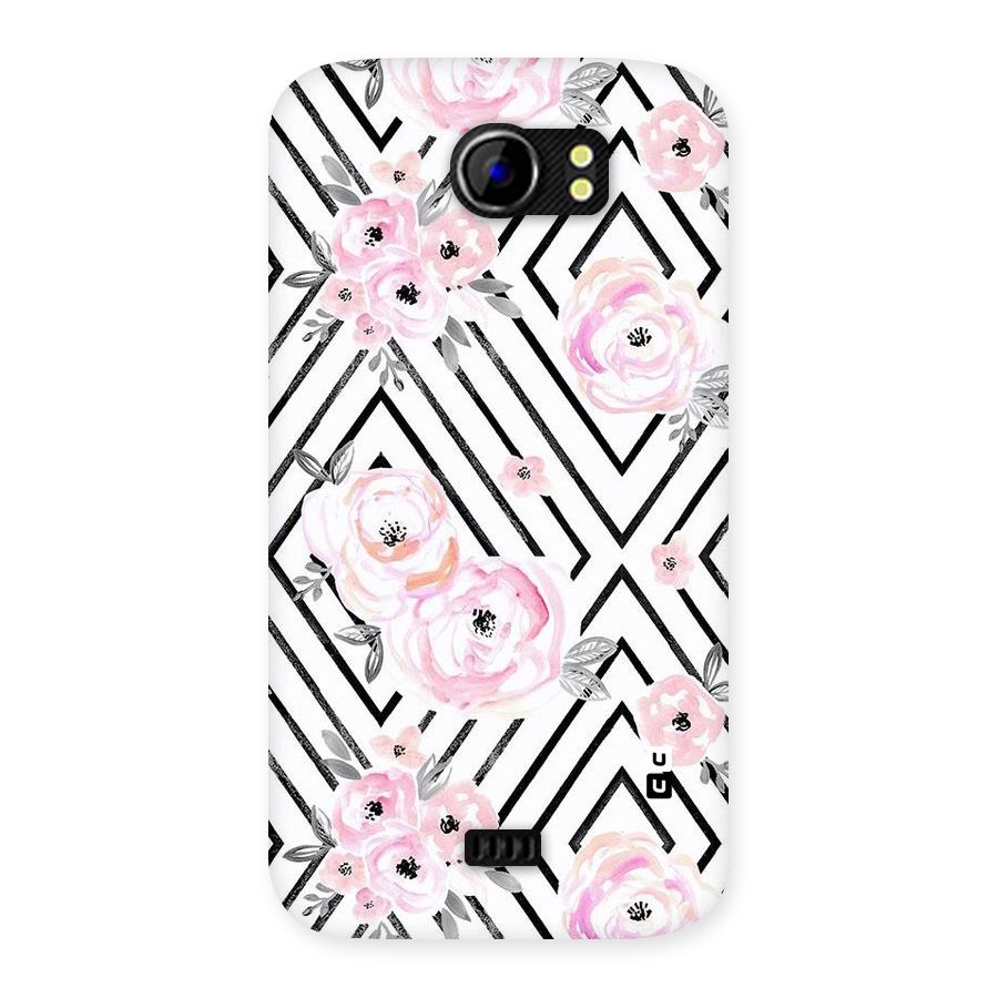 Light Pastel Flowers Design Back Case for Micromax Canvas 2 A110