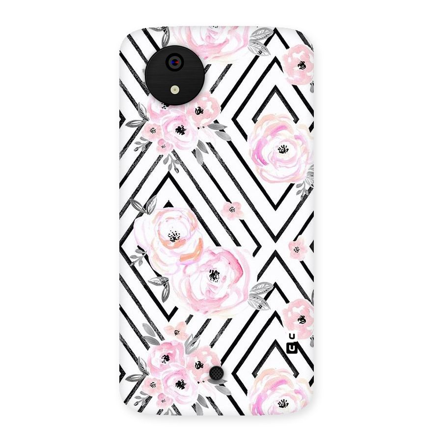 Light Pastel Flowers Design Back Case for Micromax Canvas A1