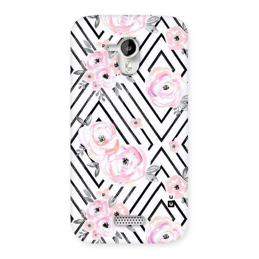Light Pastel Flowers Design Back Case for Micromax Canvas HD A116