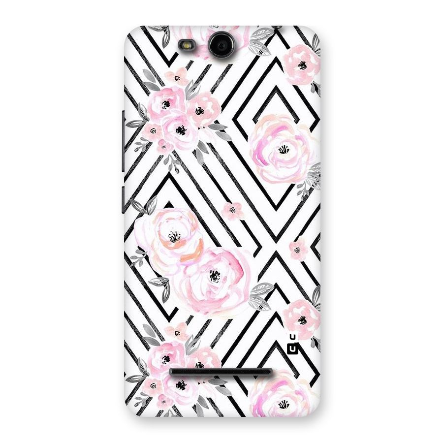 Light Pastel Flowers Design Back Case for Micromax Canvas Juice 3 Q392