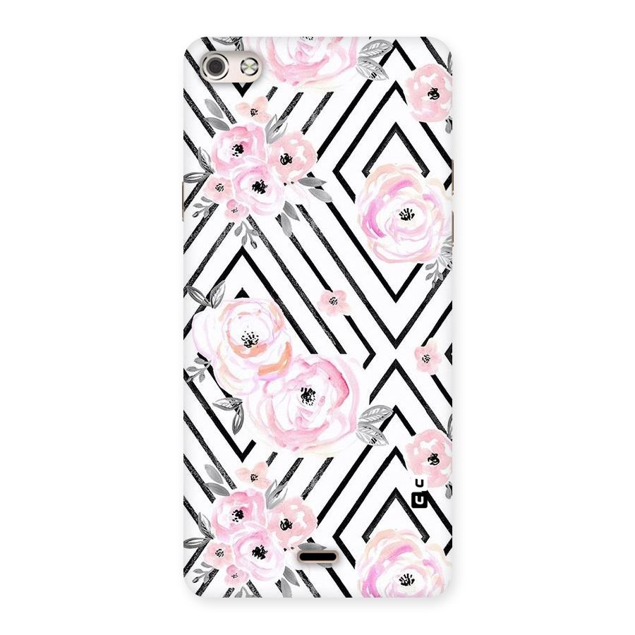 Light Pastel Flowers Design Back Case for Micromax Canvas Silver 5