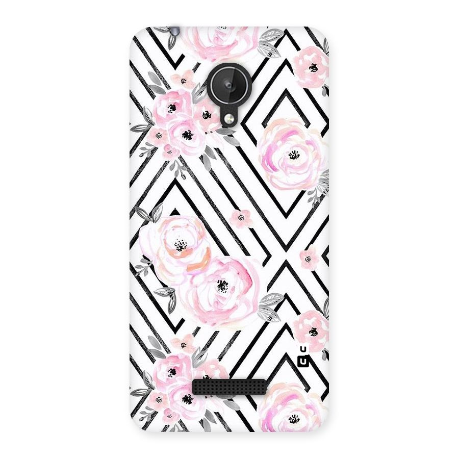 Light Pastel Flowers Design Back Case for Micromax Canvas Spark Q380