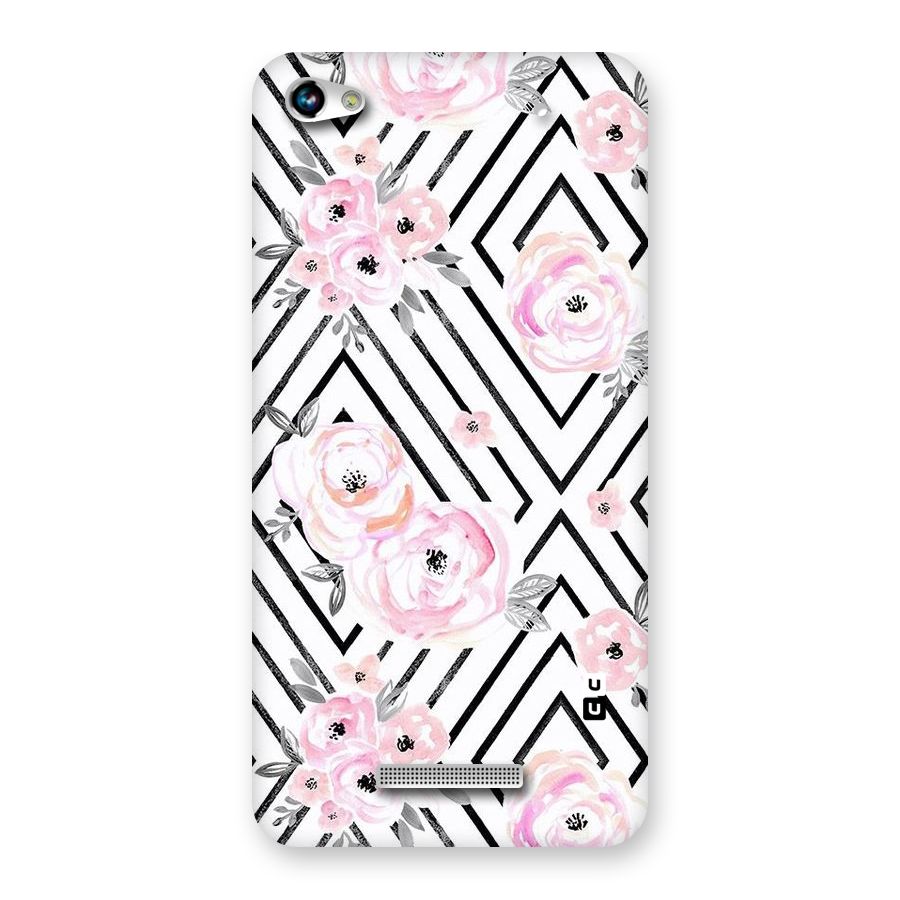 Light Pastel Flowers Design Back Case for Micromax Hue 2