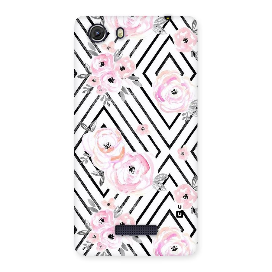 Light Pastel Flowers Design Back Case for Micromax Unite 3