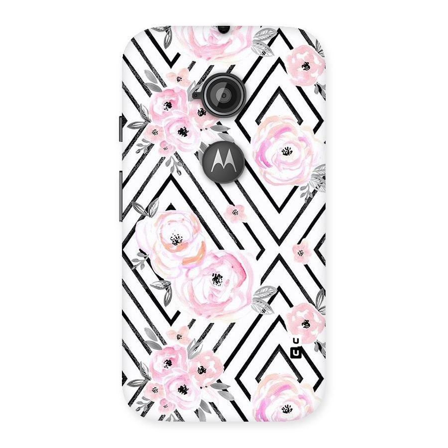 Light Pastel Flowers Design Back Case for Moto E 2nd Gen