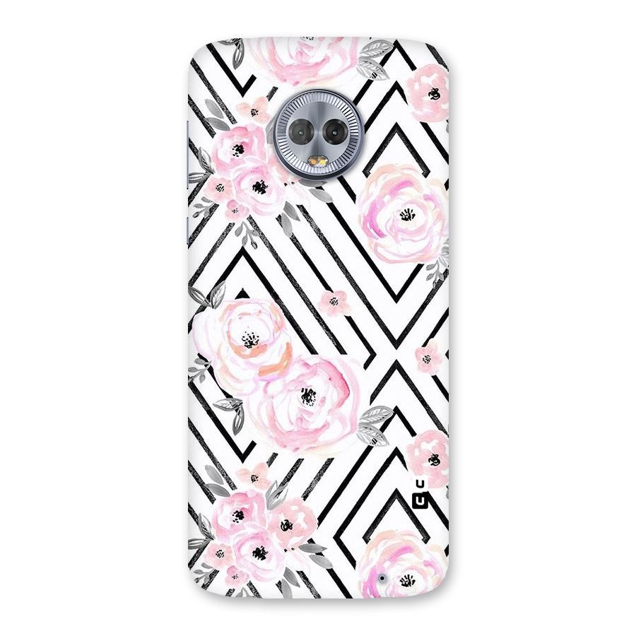 Light Pastel Flowers Design Back Case for Moto G6 Plus