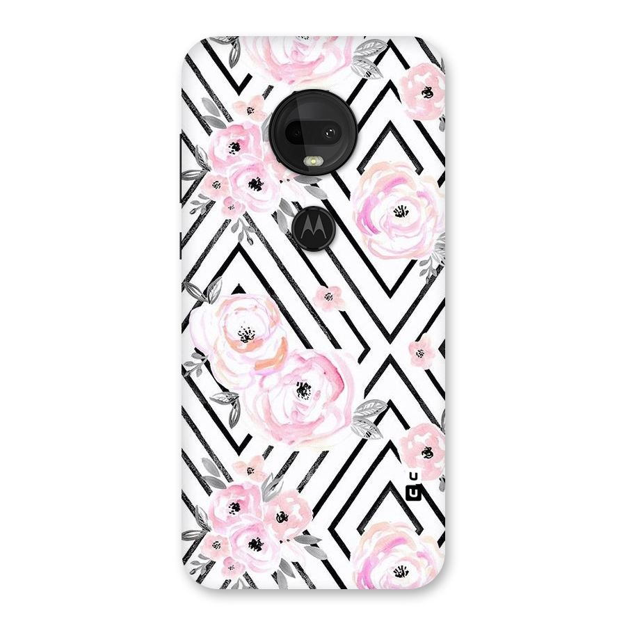 Light Pastel Flowers Design Back Case for Moto G7
