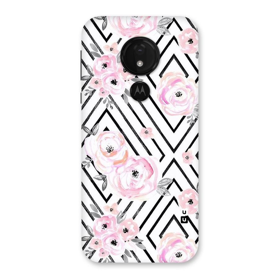 Light Pastel Flowers Design Back Case for Moto G7 Power