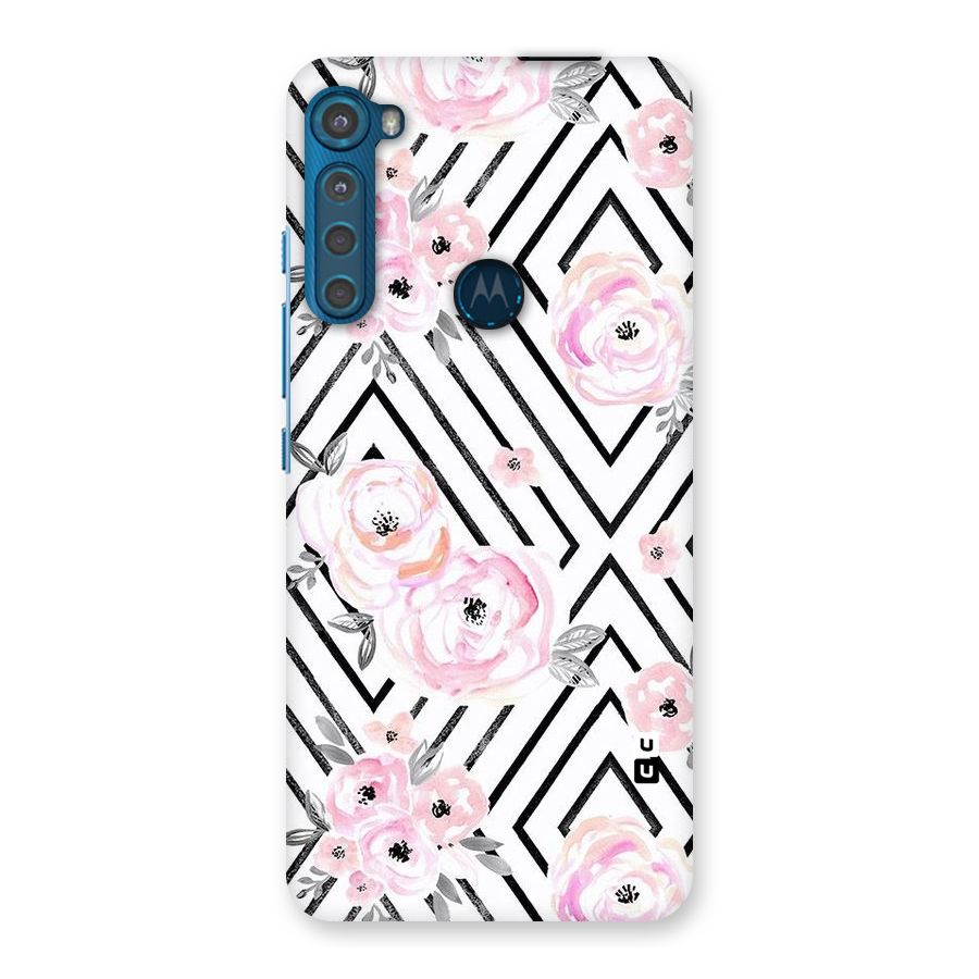 Light Pastel Flowers Design Back Case for Motorola One Fusion Plus