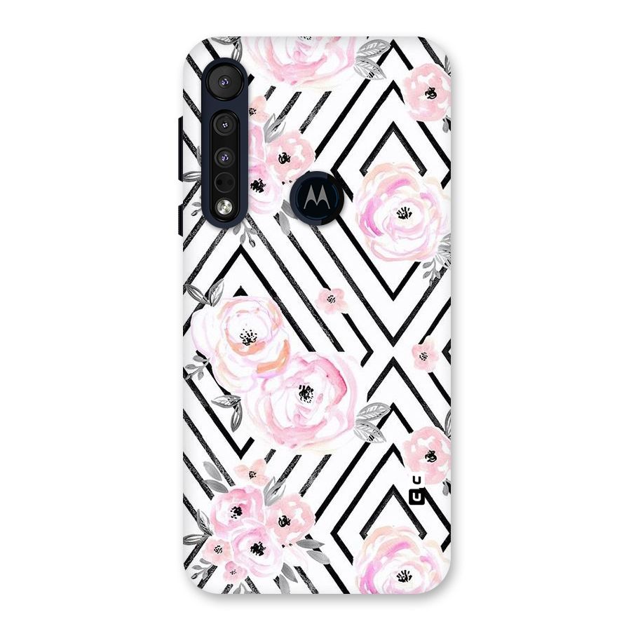 Light Pastel Flowers Design Back Case for Motorola One Macro