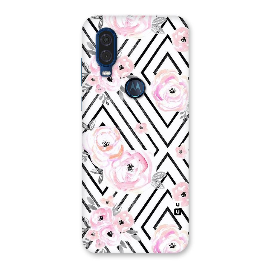 Light Pastel Flowers Design Back Case for Motorola One Vision