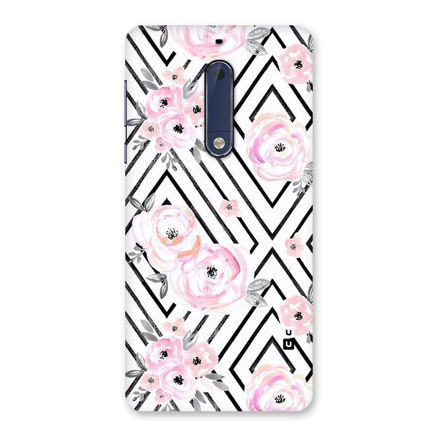 Light Pastel Flowers Design Back Case for Nokia 5