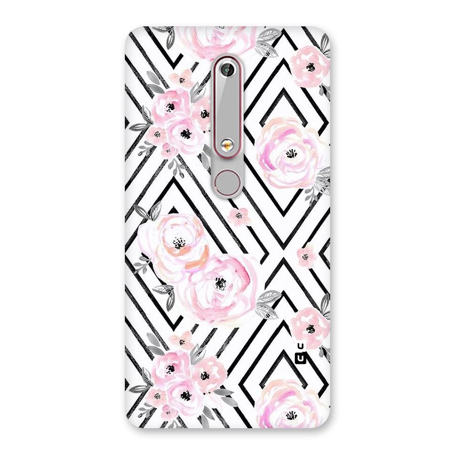Light Pastel Flowers Design Back Case for Nokia 6.1