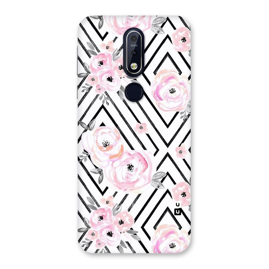 Light Pastel Flowers Design Back Case for Nokia 7.1
