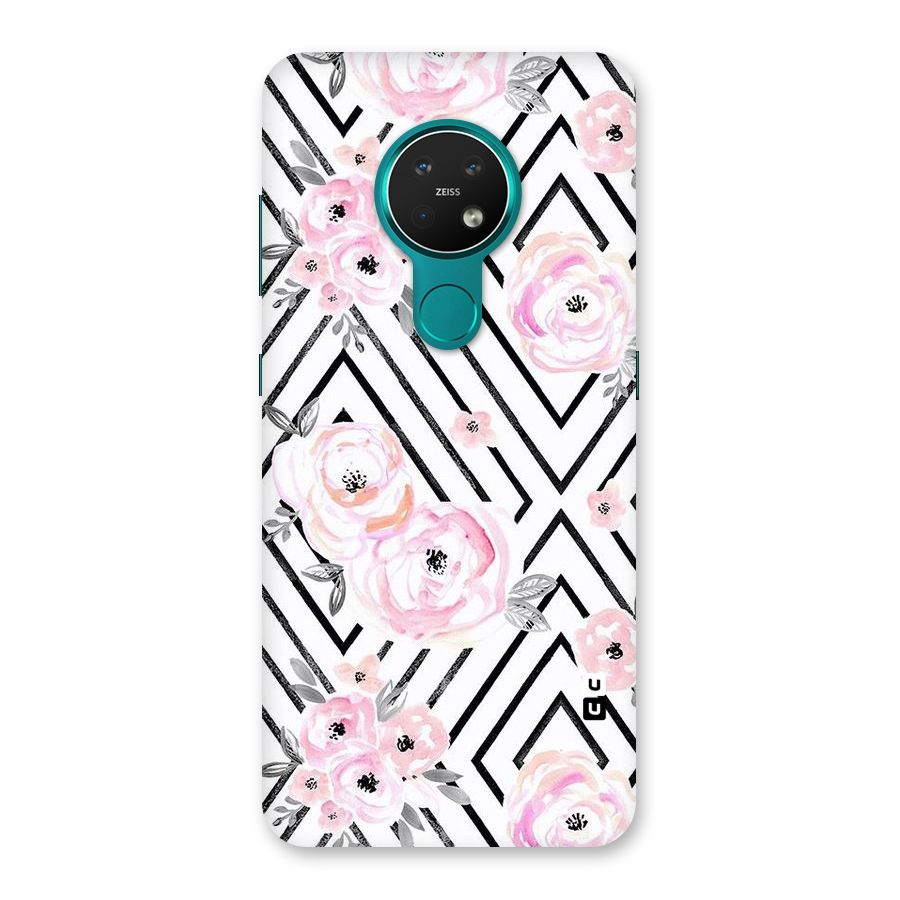 Light Pastel Flowers Design Back Case for Nokia 7.2