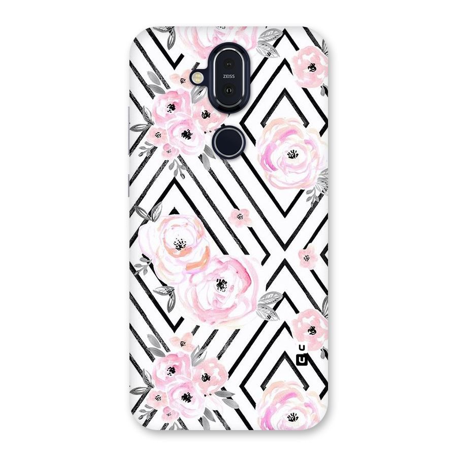 Light Pastel Flowers Design Back Case for Nokia 8.1