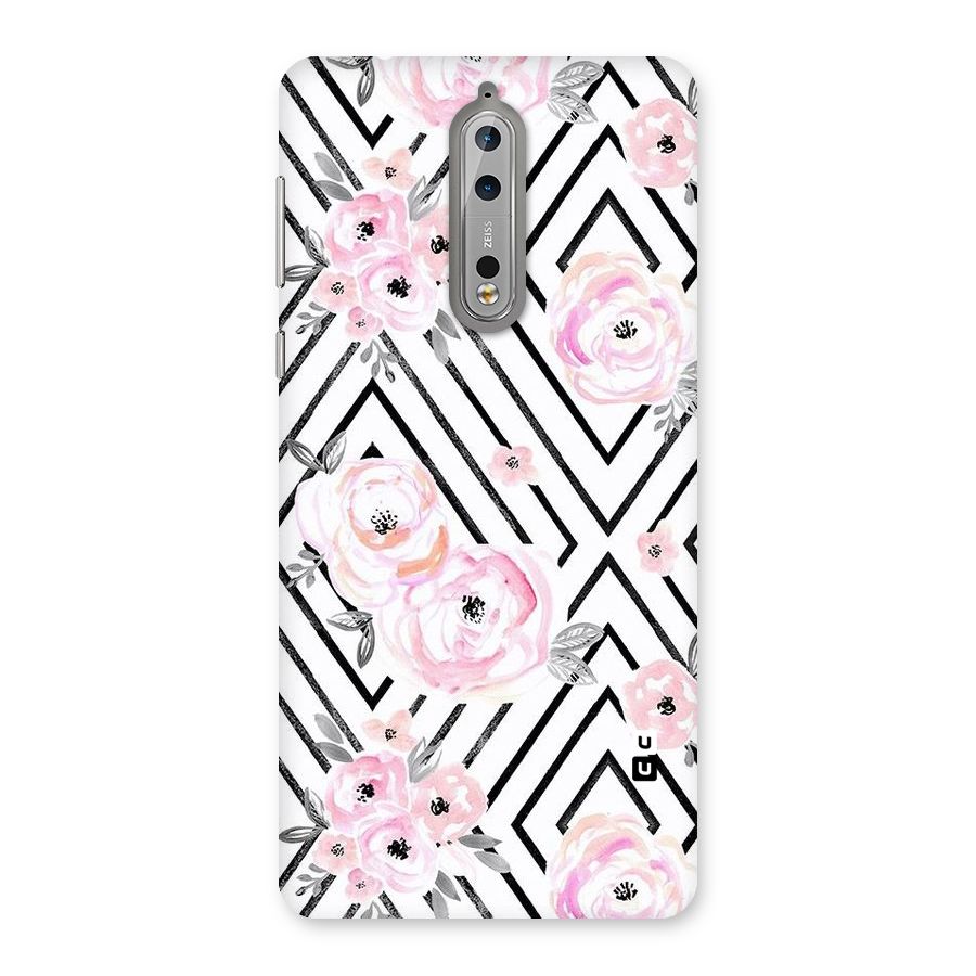 Light Pastel Flowers Design Back Case for Nokia 8