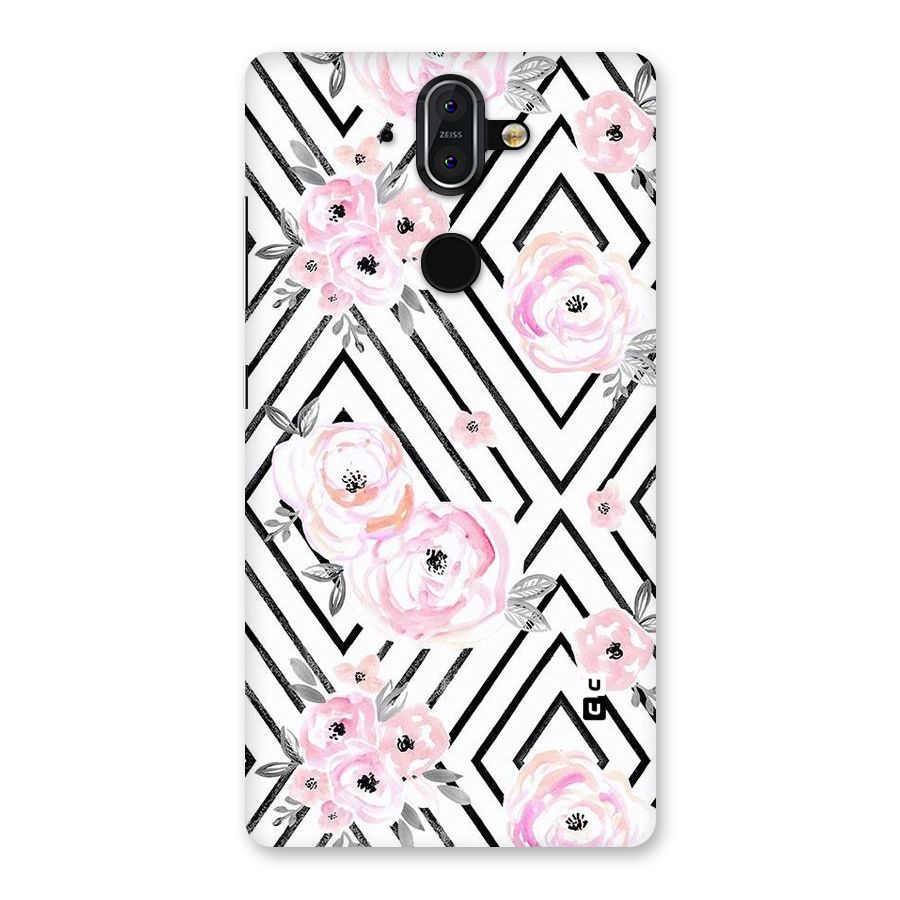 Light Pastel Flowers Design Back Case for Nokia 8 Sirocco
