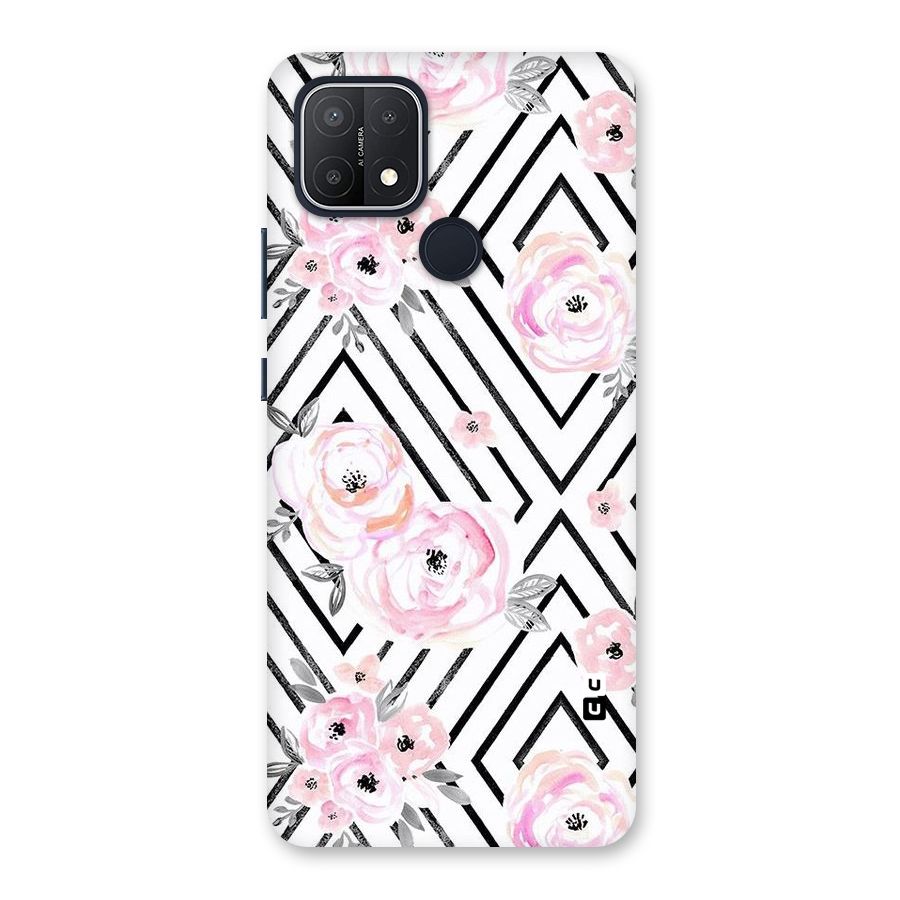 Light Pastel Flowers Design Back Case for Oppo A15s
