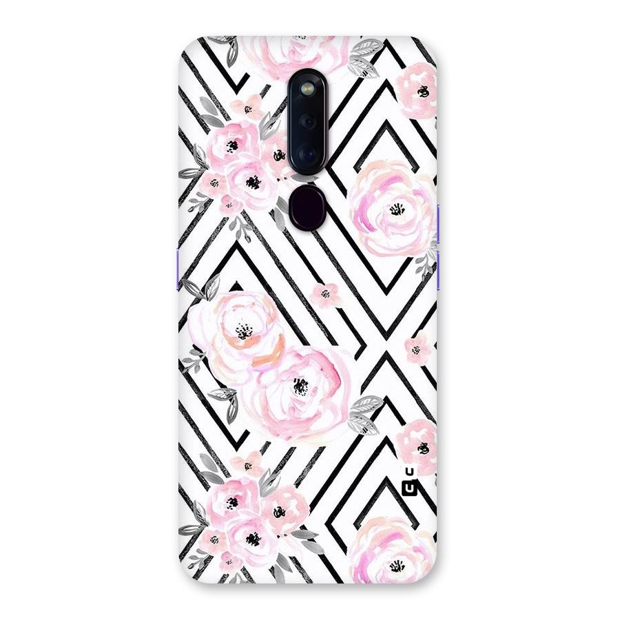 Light Pastel Flowers Design Back Case for Oppo F11 Pro