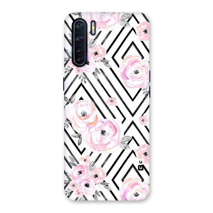Light Pastel Flowers Design Back Case for Oppo F15