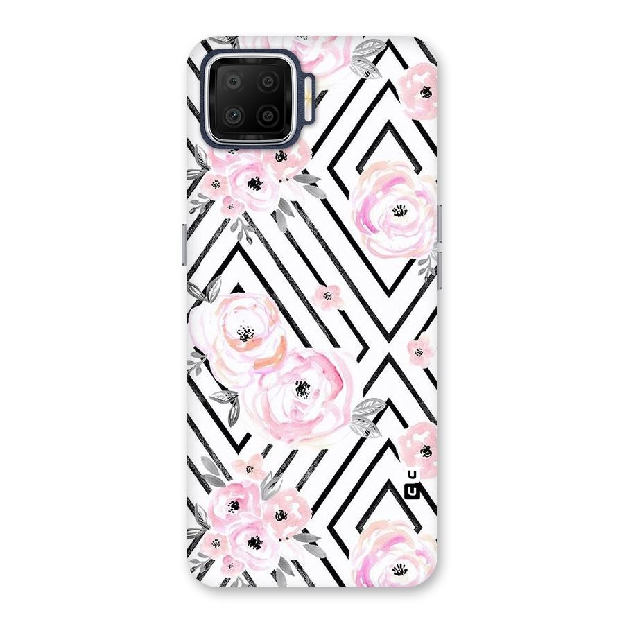 Light Pastel Flowers Design Back Case for Oppo F17