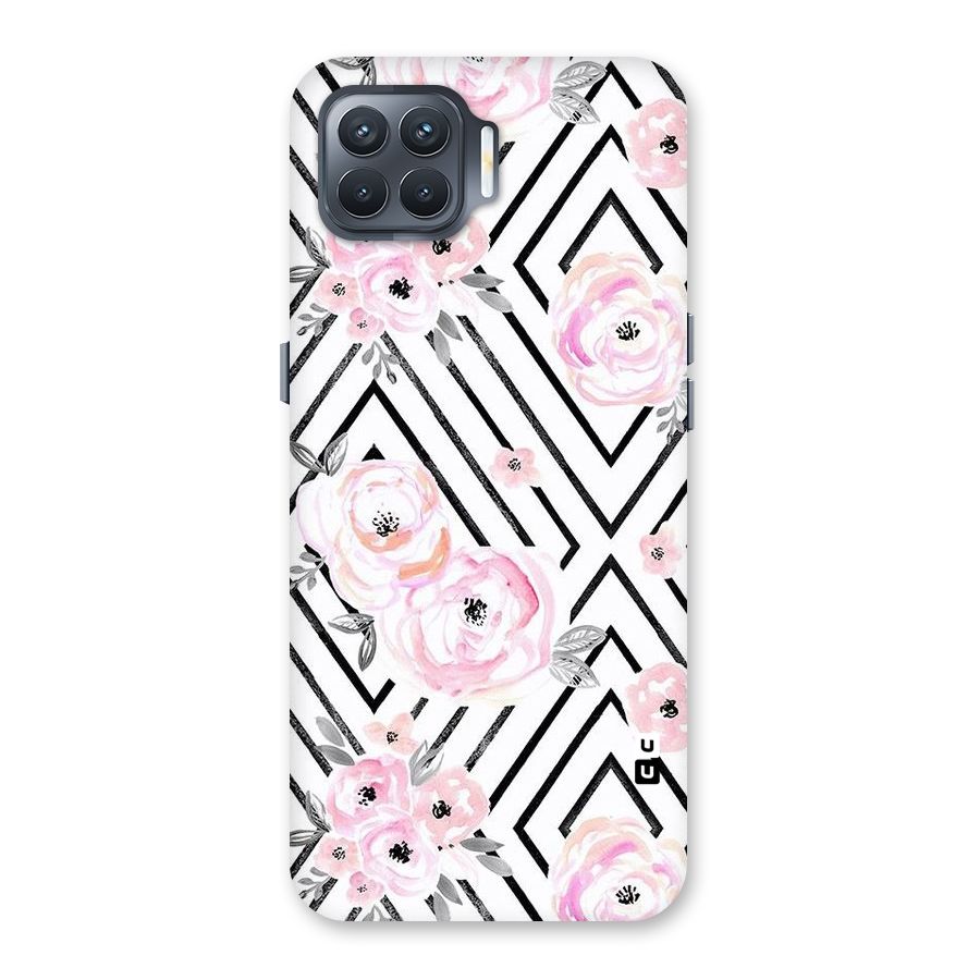 Light Pastel Flowers Design Back Case for Oppo F17 Pro
