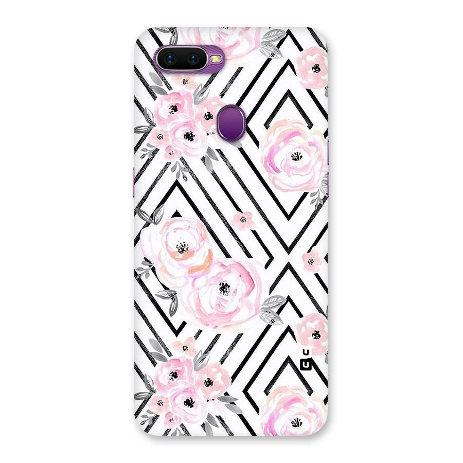 Light Pastel Flowers Design Back Case for Oppo F9