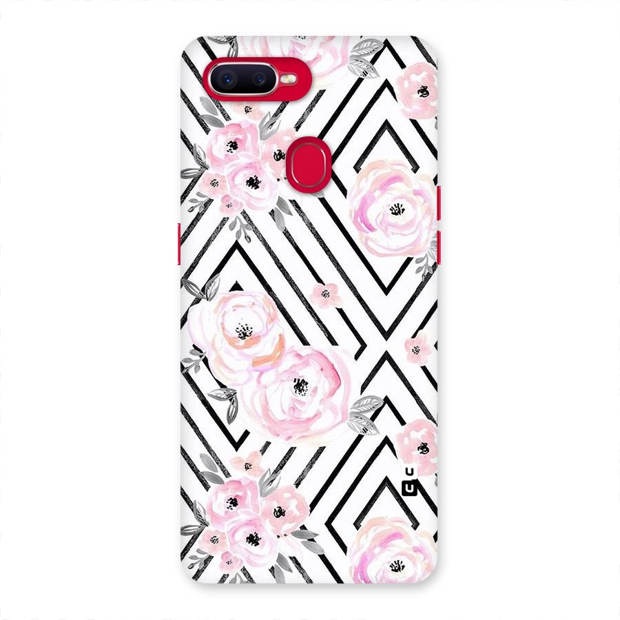 Light Pastel Flowers Design Back Case for Oppo F9 Pro