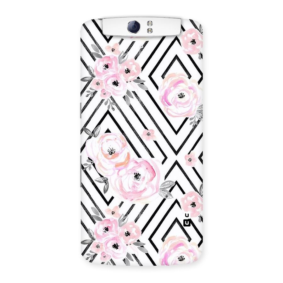 Light Pastel Flowers Design Back Case for Oppo N1