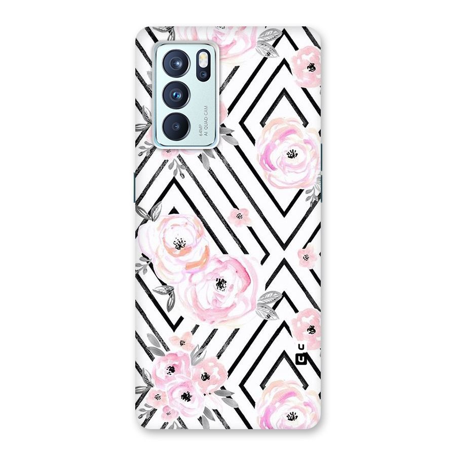 Light Pastel Flowers Design Back Case for Oppo Reno6 Pro 5G