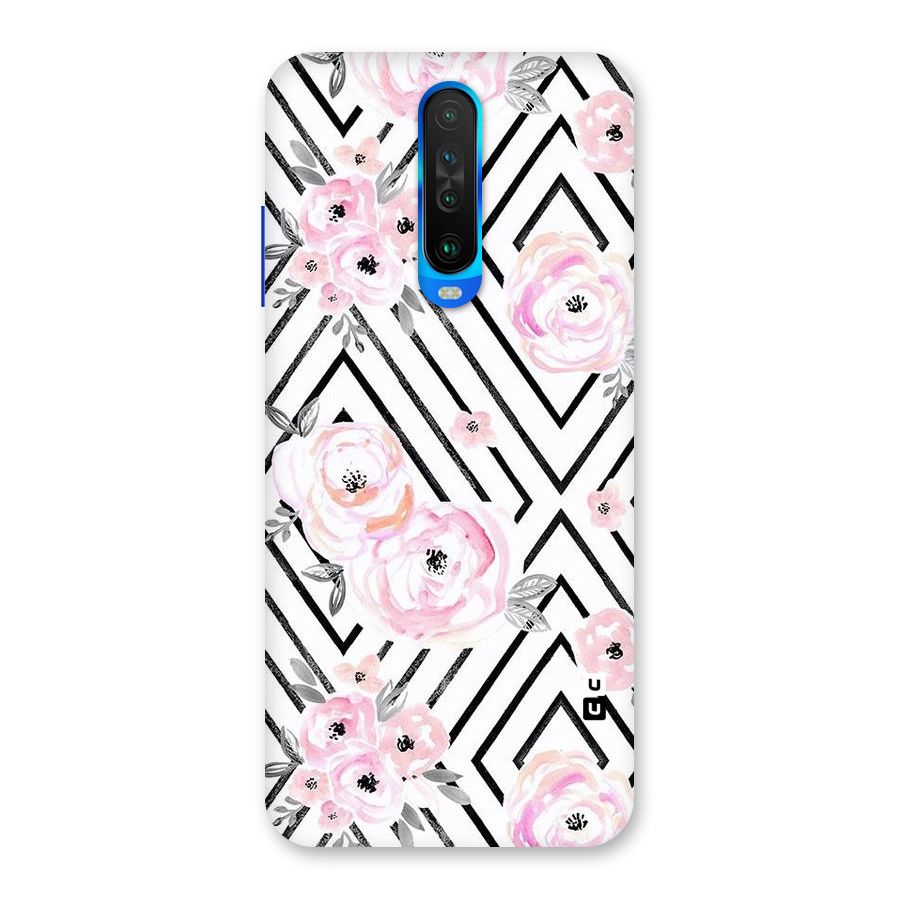 Light Pastel Flowers Design Back Case for Poco X2
