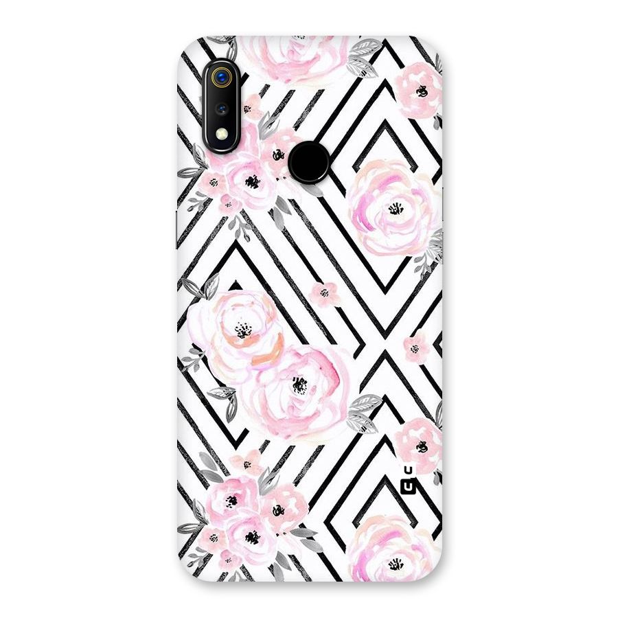 Light Pastel Flowers Design Back Case for Realme 3