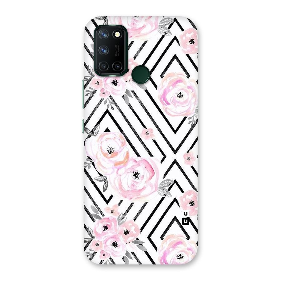 Light Pastel Flowers Design Back Case for Realme 7i
