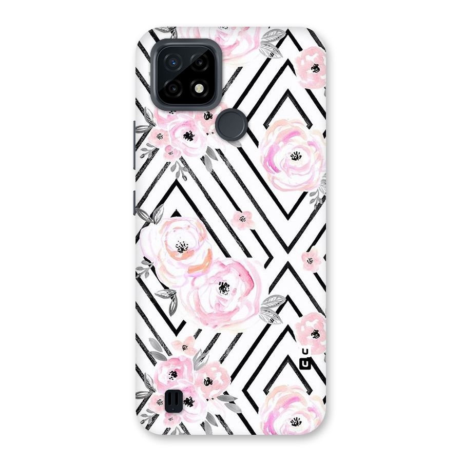 Light Pastel Flowers Design Back Case for Realme C21