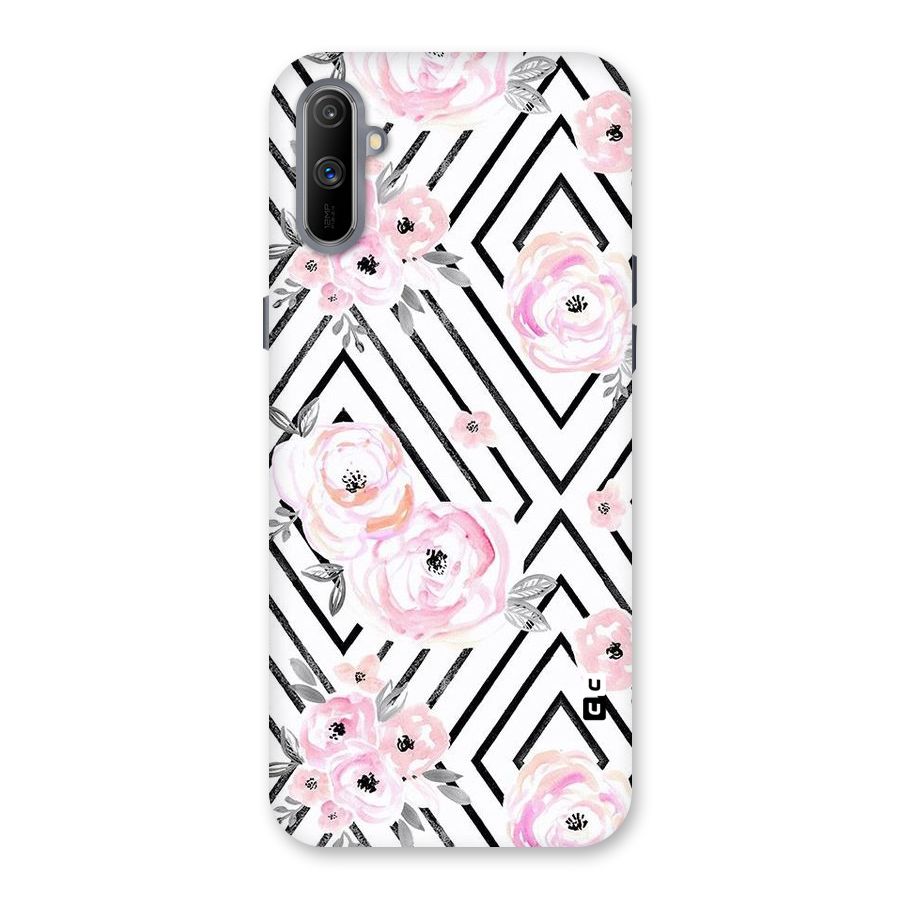 Light Pastel Flowers Design Back Case for Realme C3