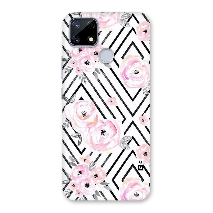 Light Pastel Flowers Design Back Case for Realme Narzo 20