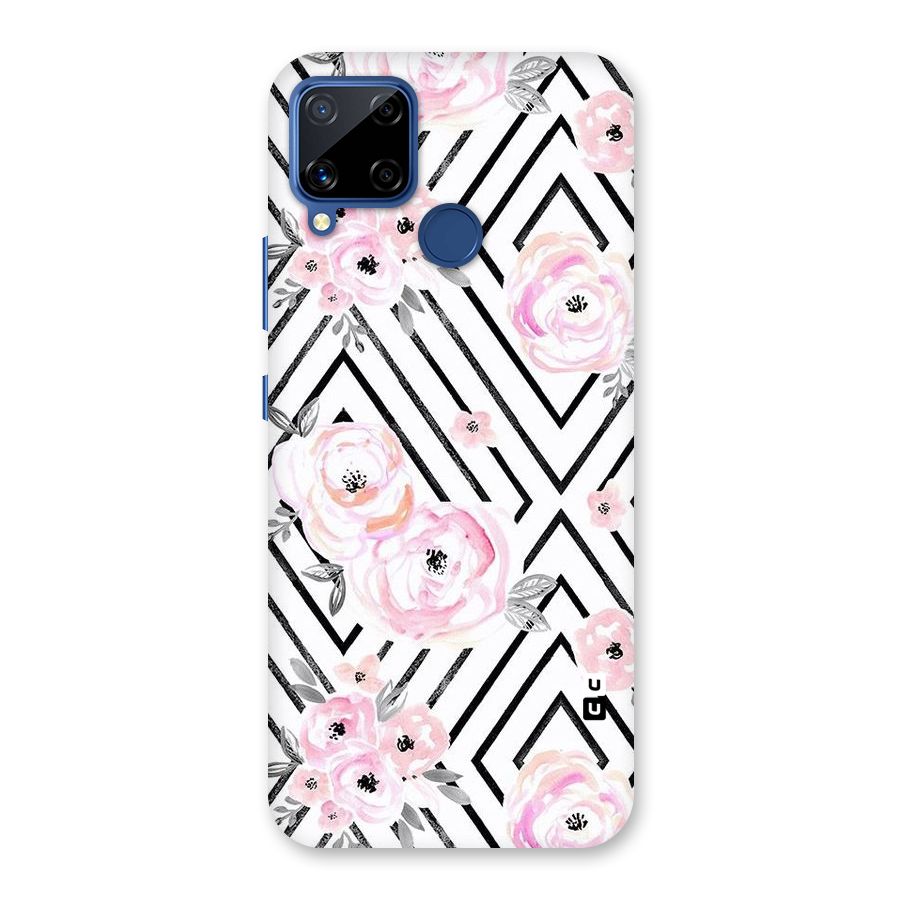 Light Pastel Flowers Design Back Case for Realme Narzo 30A