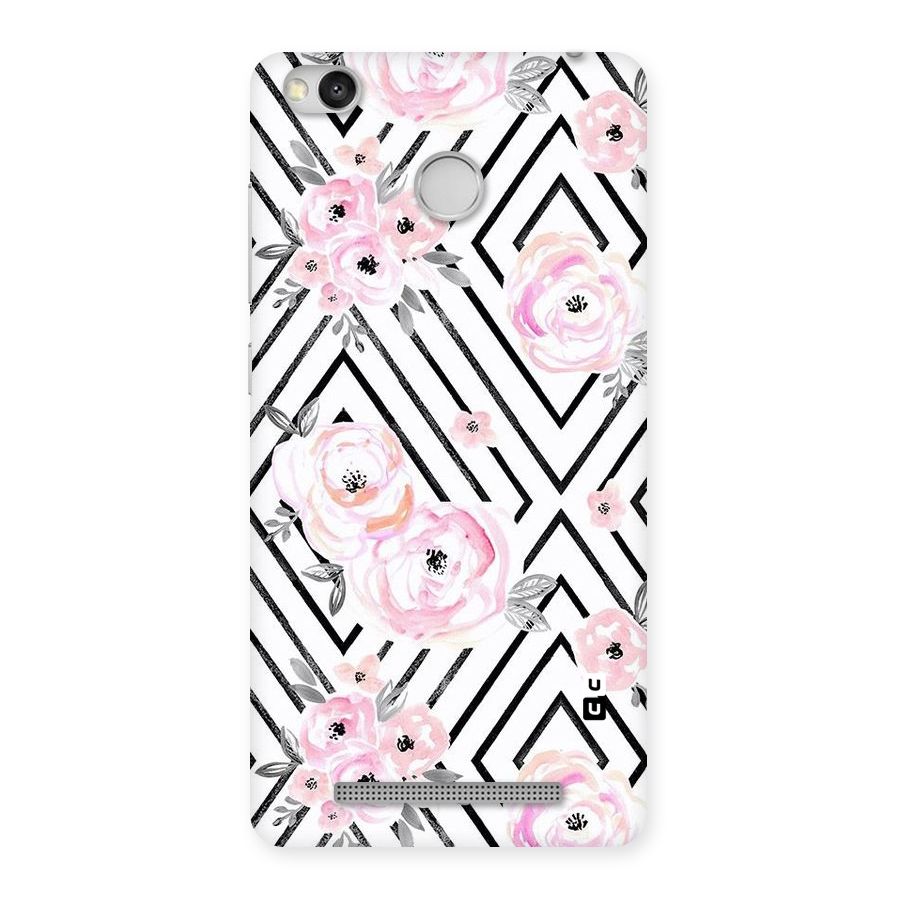 Light Pastel Flowers Design Back Case for Redmi 3S Prime